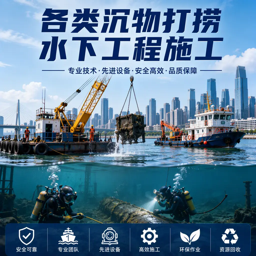 琅琊各类沉物打捞，水下工程施工
